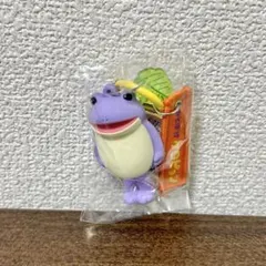 タイトー限定　おとぼけケロピョンネーム付き立体ラバーキーホルダー 紫