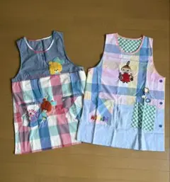 キャラクターエプロン 保育士　ムーミン　リトルミイ　くまのがっこう