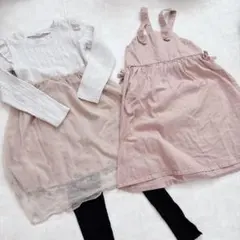 ガーリーコーデ3点セット♡ ワンピース チュール ジャンスカ レギンス 120