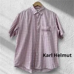 Karl Helmut カールヘルム　半袖シャツ　チェック　ピンクのサムネイル