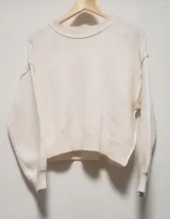 ⭐COLZA ショート丈ニット M アイボリー