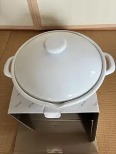 新品未使用 クロワッサン 両手鍋 片手鍋 おたま付き ブルーグラス 箱付