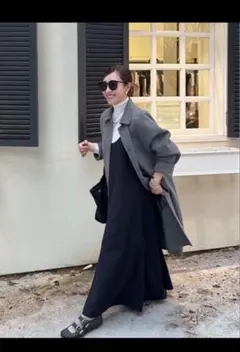 24aw yonfa ヨンファコクーンリバーコート　グレー