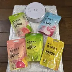 ※이 제품은 사용하지 않은 새 구강 케어 타블렛으로, 5종, 무설탕, 케이스가 함께 제공됩니다.