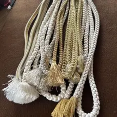 ゴールド・ホワイトの帯締め 5本セット　②