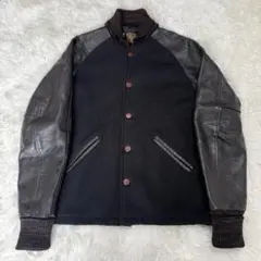 USA製✨SKOOKUM スクーカム ファラオジャケット ボタスタ 袖レザー