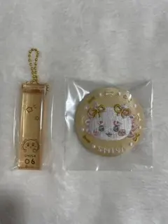 ちいかわ刺繍缶バッジ・ホテルのキーホルダー・シーサー2点セット