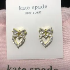 kate spade ハート型スタッドピアス
