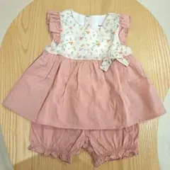 SLAP SLIP スラップスリップ 花柄ワンピース&ブルマ S70-80cm