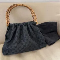 Gucci ブラックキャンバス ハンドバッグ【未使用＊美品】