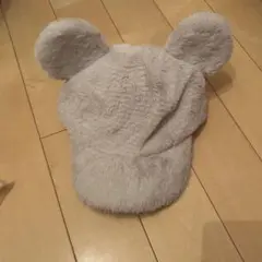 耳付きグレーキャップ