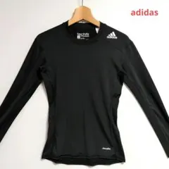 【adidas】スポーツインナー techfit コンプレッションシャツ 黒