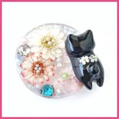 No.2682ハンドメイド　ヘアゴム　レジン　ドライフラワー