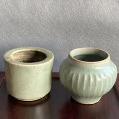青磁２個セット　砧青磁小壺　龍泉窯　中国宋時代　青磁香炉　砧手 2026年最新】龍泉窯青磁の人気アイテム - メルカリ