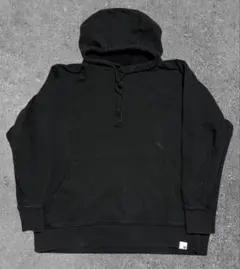 Y2K adidas オリジナル ブラック パーカー 裏起毛 ペンキ飛び XL