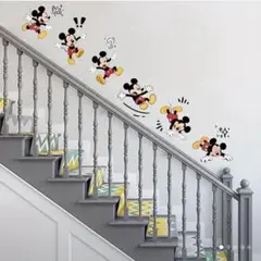ミッキー　階段　ウォールステッカー