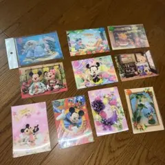 ミッキー ミニー ディズニー３Ｄポストカードセット 10枚　昭和レトロ