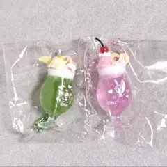 ꒰ 未開封 ꒱ ナルミヤクリームソーダマスコット ガチャ ベリエちゃん・クー ♡