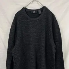 00s calvin klein メリノウール ニット セーター グレー 黒