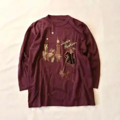 ​80's Vintage ニット セーター レッド レトロ ゆるだぼ