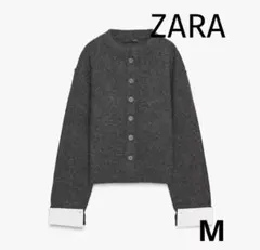 ZARA コンビニットカーディガン　M