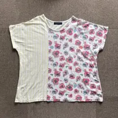 drug store's 花柄 半袖 Tシャツ ドルマンスリーブ サイズ③