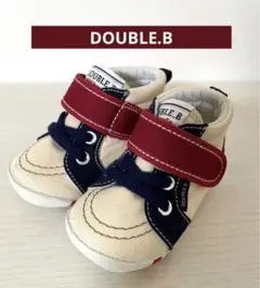【美品】★ミキハウス　ダブルビー　ベビーシューズ　靴　12㎝