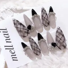 3721 ネイルチップ 量産型 ワンホン フレンチガーリー 韓国 地雷 オーダー