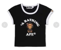 A BATHING APE BABY LISACOLLEGETEE 黒Sのサムネイル