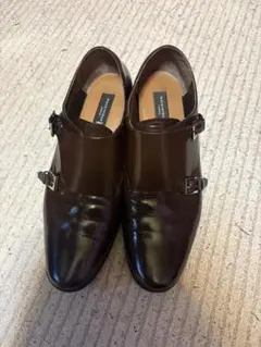 マッキントッシュブラウン ダブルモンクストラップ レザーシューズ