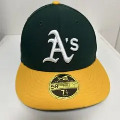 美品NEW ERA アスレチックス　59fifty 7 1/2LP