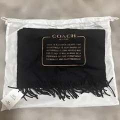 COACH カシミヤ100% マフラー ブラック