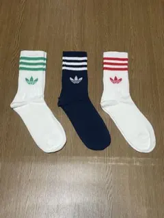 adidas ストライプソックス 3足セット25-27cm