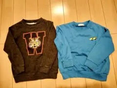 ブランシェス　デビロック　トレーナー　１２０トラ刺繍　スケートボード　2点セット