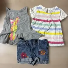 ベビーギャップ3点セット タンクトップ・Tシャツ・ショートパンツ　90