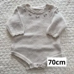 バースデイ　ベビー ニットロンパース 70cm
