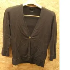 トゥモローランドBALLSEY 1つボタン薄手ウールカーディガン茶38