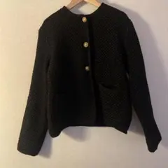 Mila Owen ミラオーウェン金ボタンツイードノーカラー