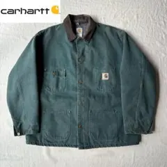 90s USA製 Carhartt ミシガンチョアコート C02HTG グリーン