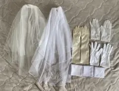 ウェディング　小物　8点セット　ベール　グローブ　ハンカチ