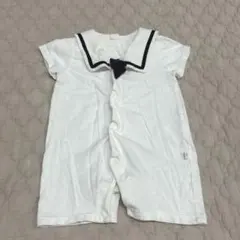 cottoli80  セーラー　ロンパース　半袖　男の子　女の子　春　夏　秋　白