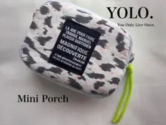 レオパード柄 スクエアミニポーチ