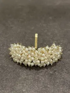 美品!!エレガント パールビーズ ヘアクリップ