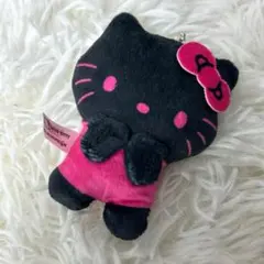 ハローキティ ぬいぐるみキーホルダー 黒・ピンクのサムネイル