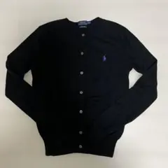 ポロ ラルフローレン　ブラック ピマコットンカーディガン Sサイズ