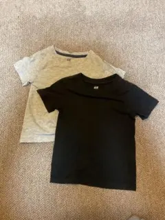 H&M 無地TシャツEUR92 90サイズ　2枚セット