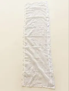 美品　刺繍カフェカーテン 41×140cm おしゃれな目隠しにのサムネイル
