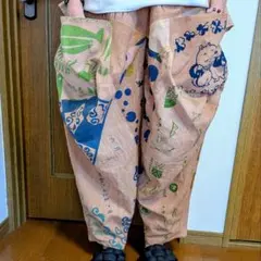 JUEMI キッチンクロス リメイクパンツ コットン ビンテージ l - メルカリ