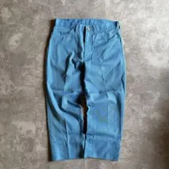 70s USA製 ワークパンツ ライトブルー W30 ワイド ヴィンテージのサムネイル