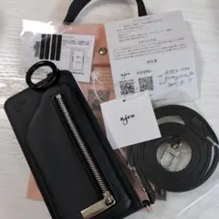 エジュー　ajew スマホショルダーマルチケースM　pureblack　保証書付